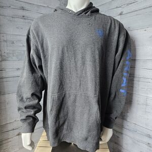 Ariat Logo Hoodie Charcoal Heather Mens XXL